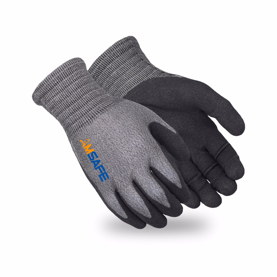 Guantes anticorte: par de guantes anticorte AA-011 con nitrilo arenoso en la palma