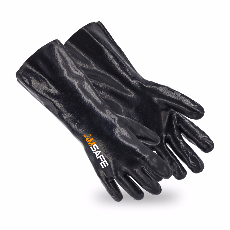 Guantes de protección química: guante AC3021 de neopreno liso con forro de polialgodón