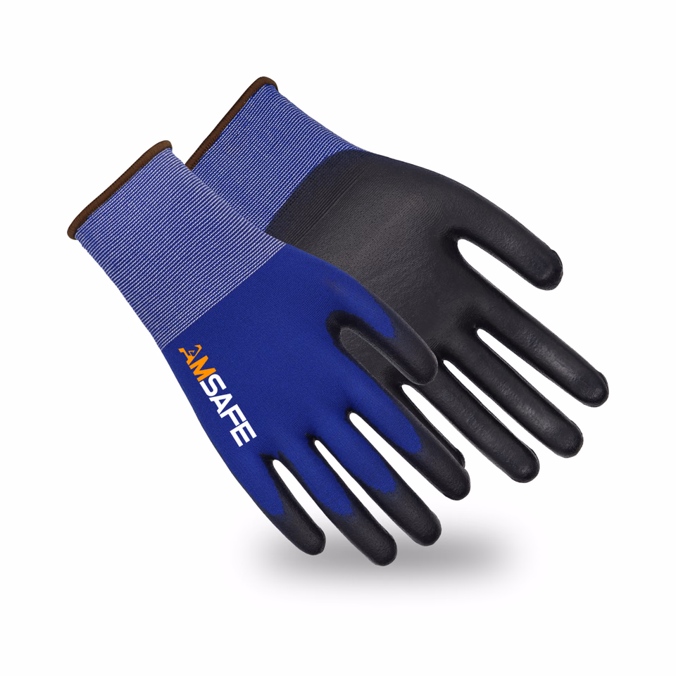 Guantes de PU: guante AU1881 de nailon con recubrimiento de PU