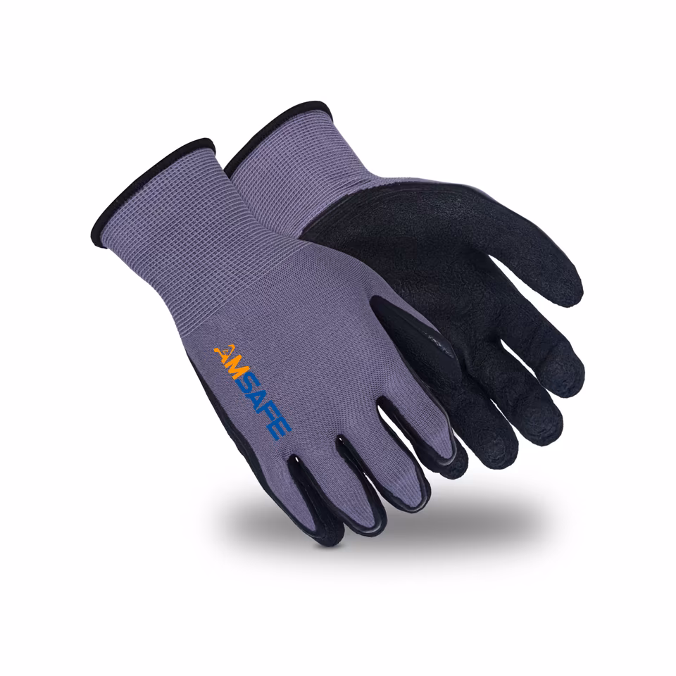 Guantes con recubrimiento de látex: par de guantes AL4202 grises con recubrimiento negro de látex espumado — imagen 1