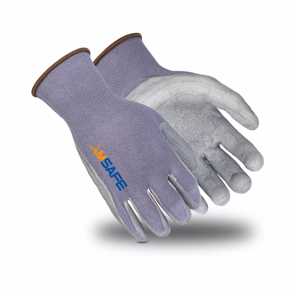 Guantes con recubrimiento de látex: par de guantes AL4203 grises con recubrimiento gris de látex espumado — imagen 1