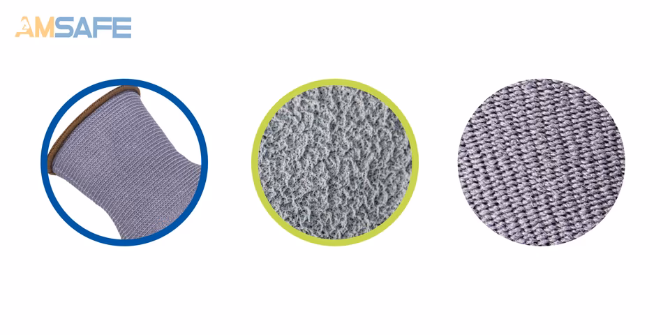 Guantes con recubrimiento de látex: par de guantes AL4203 grises con recubrimiento gris de látex espumado — imagen 2