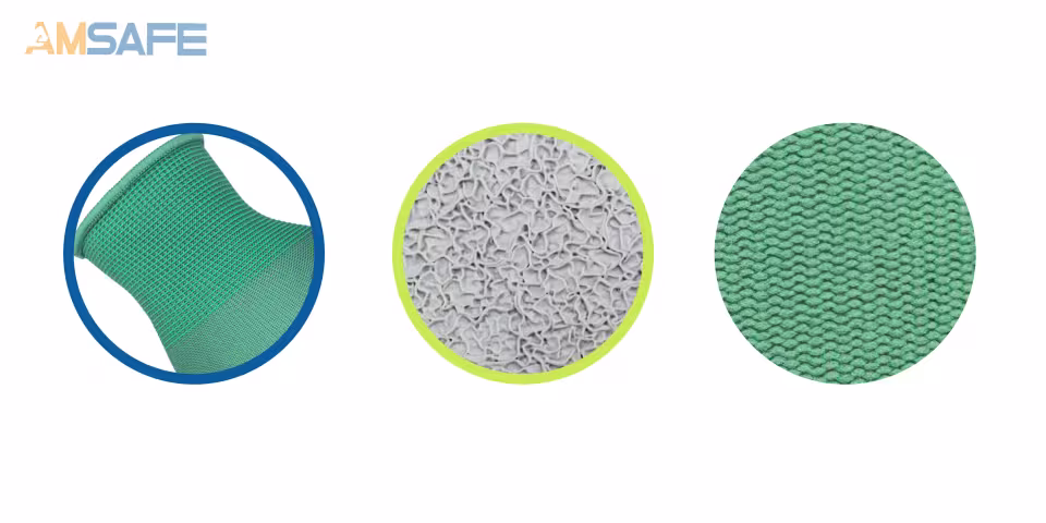 Guantes con recubrimiento de látex: par de guantes AL3245 verdes con recubrimiento gris de látex rugoso — imagen 3
