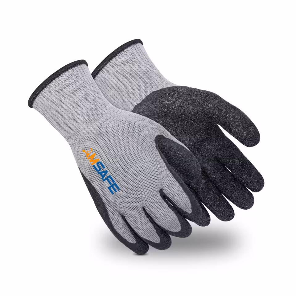 Guantes térmicos: par de guantes térmicos WL3203 grises con recubrimiento negro de látex rugoso — imagen 1