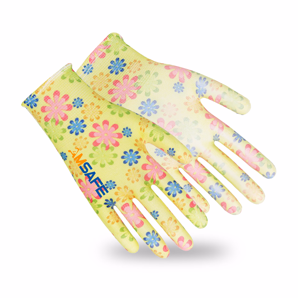 Guantes de PU: guante AU4410 de poliéster estampado con PU en la palma — imagen 3