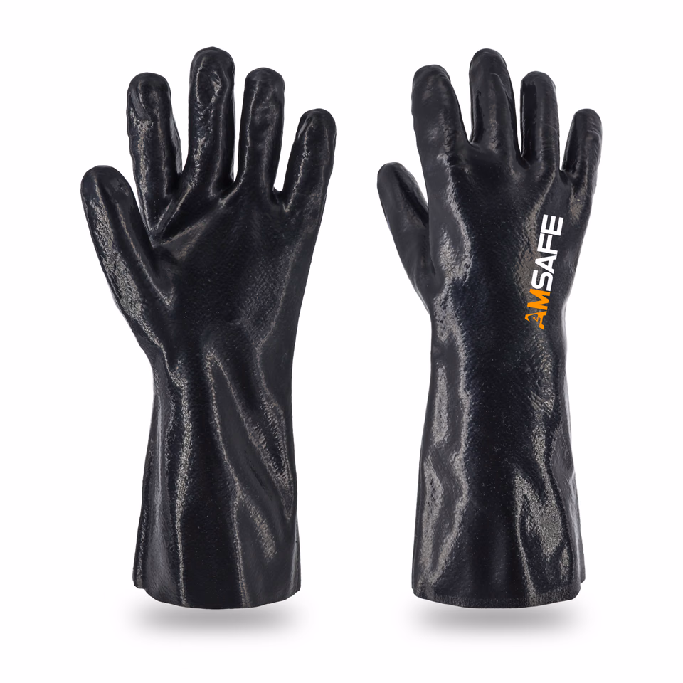 Guantes de protección química: guante AC3021 de neopreno liso con forro de polialgodón — imagen 2