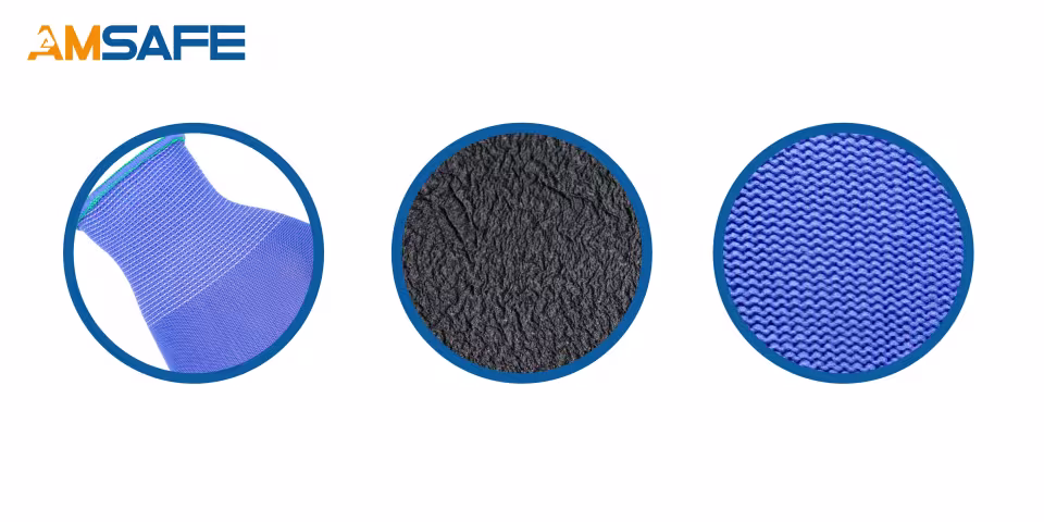 Guantes con recubrimiento de látex: par de guantes ASF-FL3230 azules con recubrimiento negro de látex — imagen 5