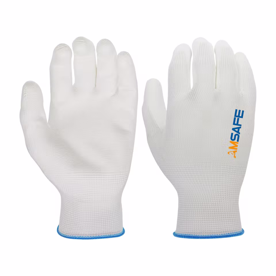 Guantes de PU: par de guantes ASF-NU3230 blancos con recubrimiento blanco de PU — imagen 2
