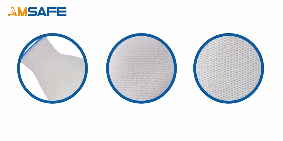 Guantes de PU: par de guantes ASF-NU3230 blancos con recubrimiento blanco de PU — imagen 3