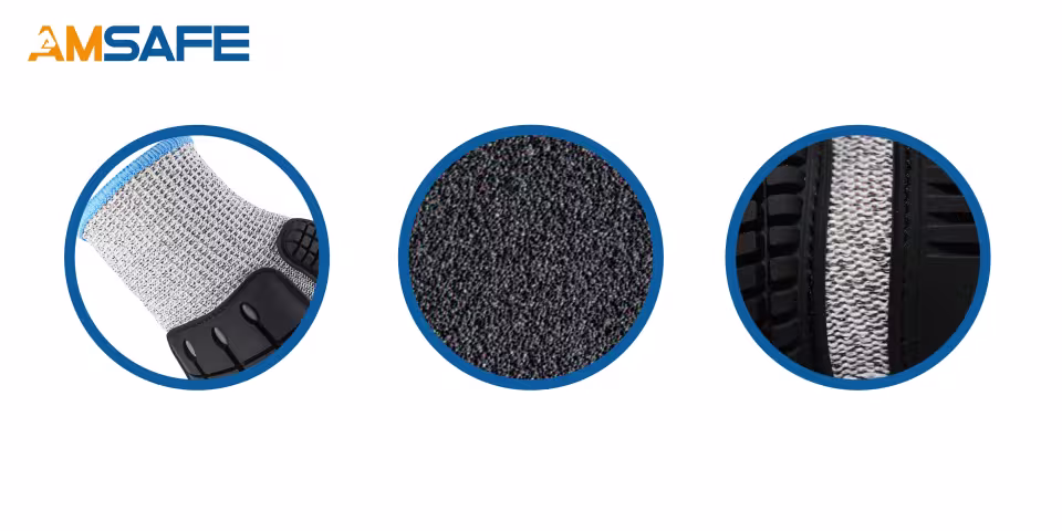 Guantes antiimpacto: par de guantes antiimpacto SN3733-TPR grises y negros con protección TPR en el dorso — imagen 5