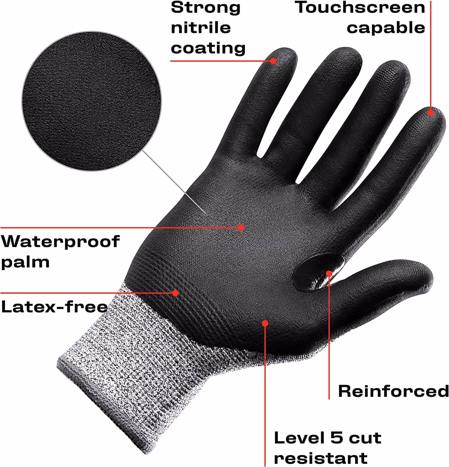 Guantes anticorte para trabajos con bordes afilados