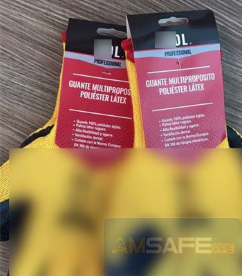 Hang tag estándar para la presentación de guantes