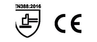 Iconos de certificación del guante 33982.