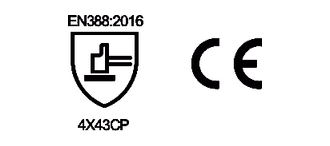 Iconos de certificación del guante AL3302.