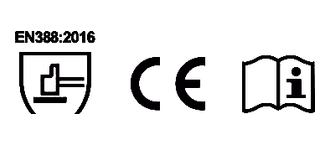 Iconos de certificación del guante AL4202.
