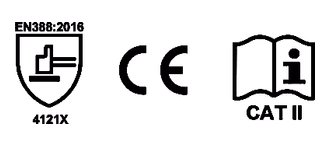 Iconos de certificación del guante SN5331.